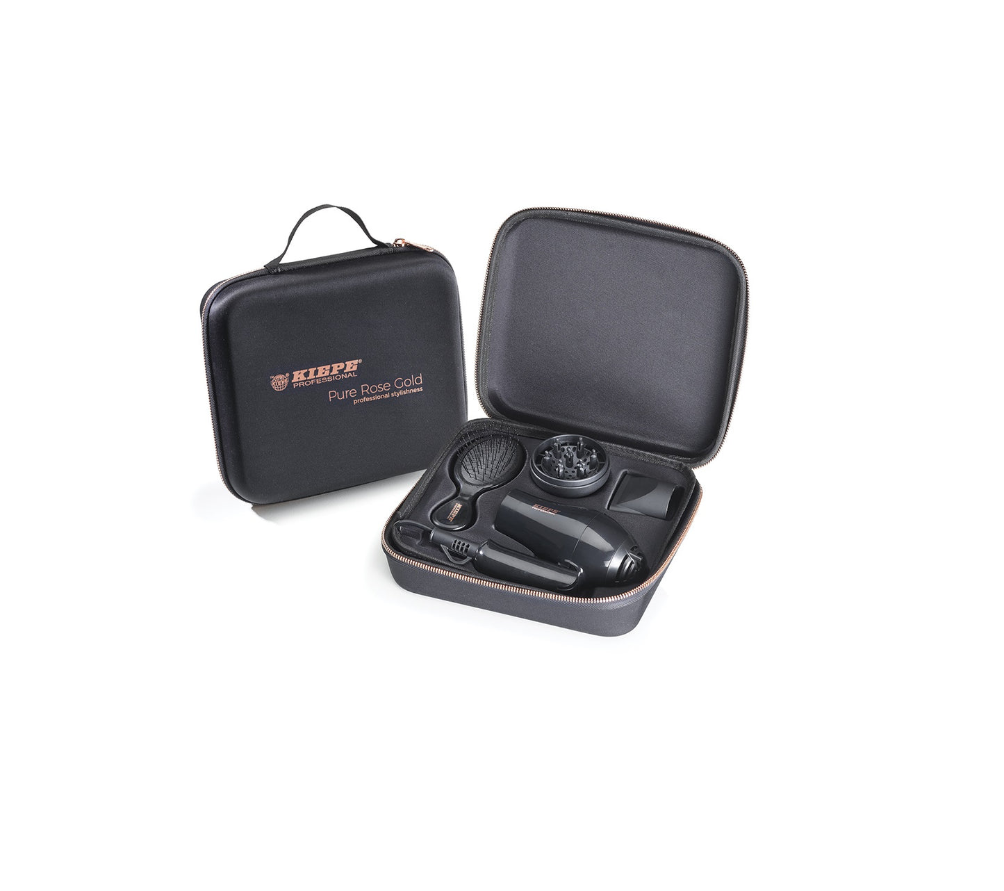 PHON PROFESSIONALE 1000W SET DA VIAGGIO PURE ROSE GOLD KIEPE