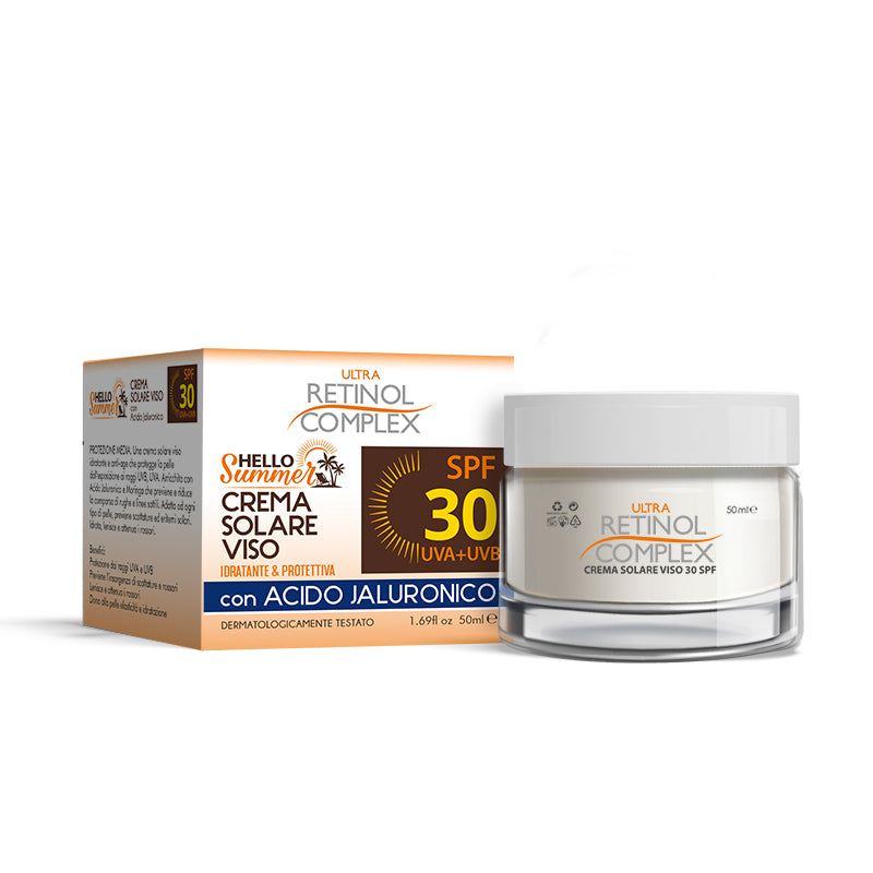 RETINOL COMPLEX CREMA SOLARE VISO IDRATANTE CON ACIDO JALURONICO SPF30 50ml
