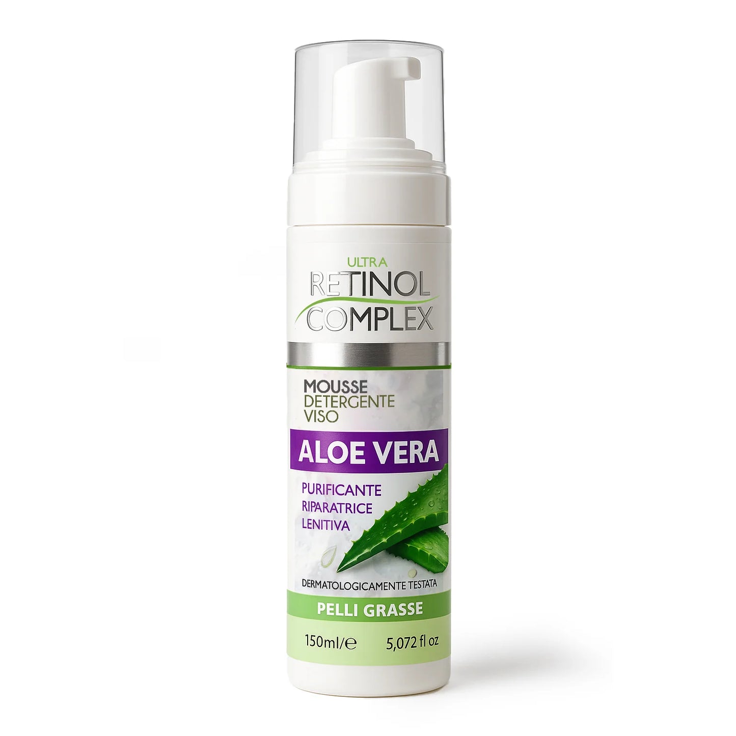 RETINOL COMPLEX MOUSSE DETERGENTE VISO ALOE VERA PELLI GRASSE 150ml