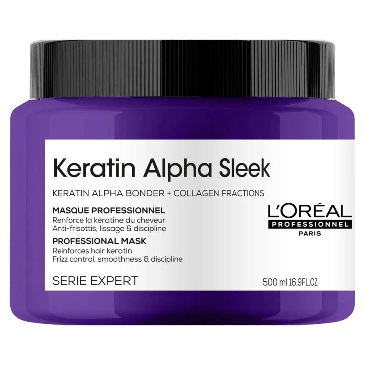 l'oreal serie expert keratin alpha sleek maschera anticrespo 500ml