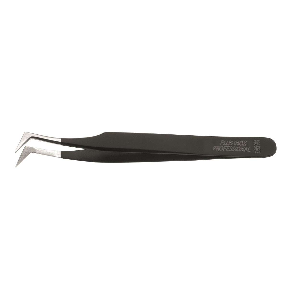 UNIQUE PINZA CURVA EXTENSION CIGLIA VOLUME NERA ACCIAIO INOX