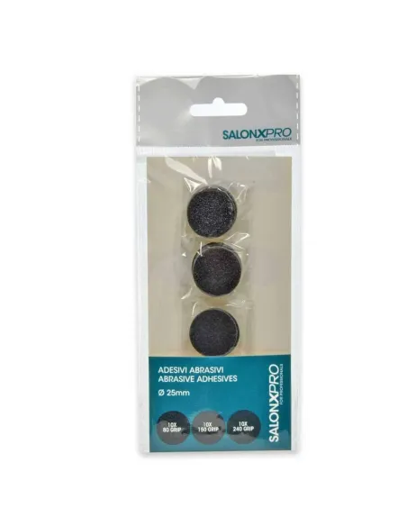 PUNTA FRESA DISCO 25mm GRANA 80 - 150 - 240 30pz