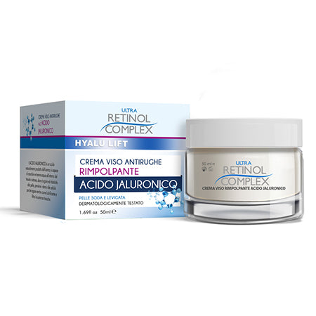 RETINOL COMPLEX HYALU LIFT CREMA VISO ANTIRUGHE RIMPOLPANTE ACIDO JALURONICO 50m
