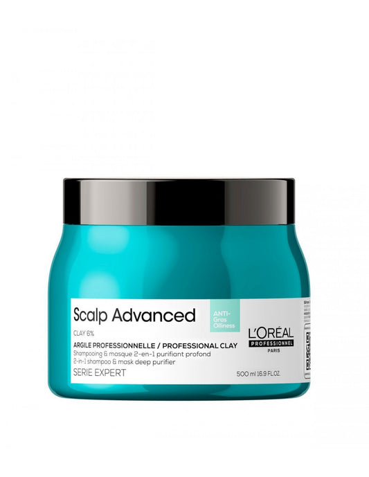 SHAMPOO & MASCHERA SCALP ADVANCED DERMO PURIFICANTE CAPELLI GRASSI 500ml L'