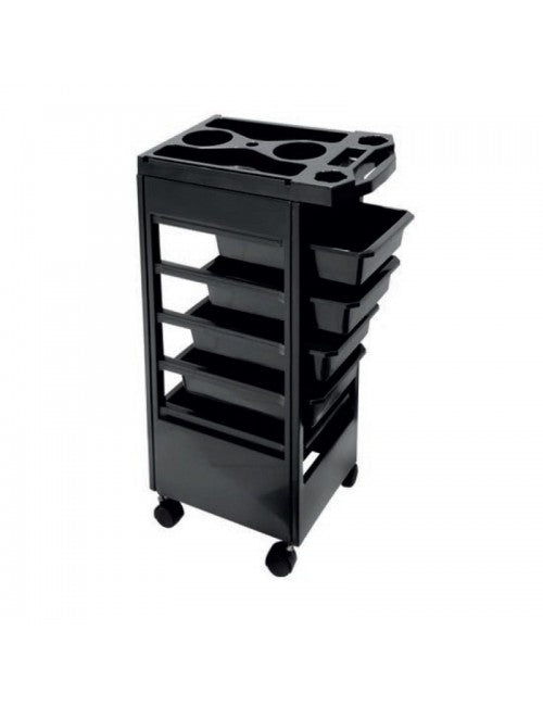 Carrello parrucchiere nero New Abs Melcap