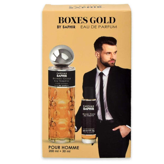 SET REGALO SAPHIR BOXES GOLD 200ml + 30ml OMAGGIO
