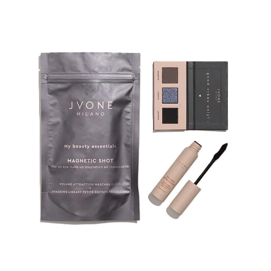 JVONEMY BEAUTY ESSENTIALS MAGNETIC SHOT MASCARA VOLUME + PALETTE OMBRETTI