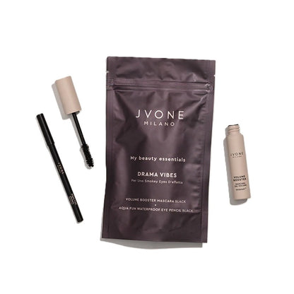 JVONEMY BEAUTY ESSENTIALS DRAMA VIBES  MASCARA VOLUME + MATITA OCCHI WATERPROOF