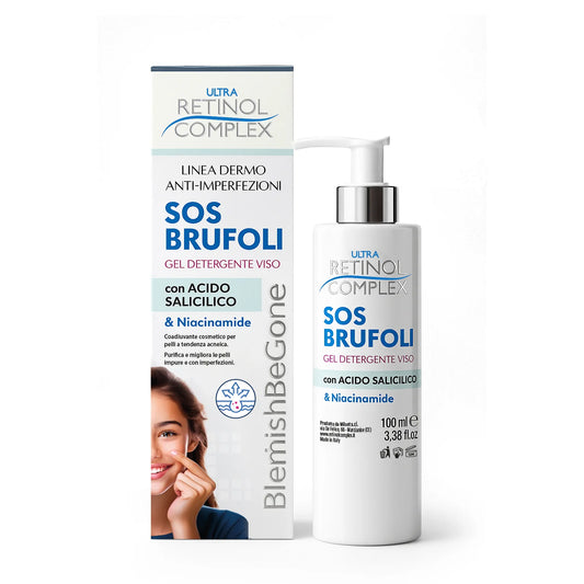 RETINOL COMPLEX SOS BRUFOLI GEL DETERGENTE VISO CON ACIDO SALICILICO 100ml