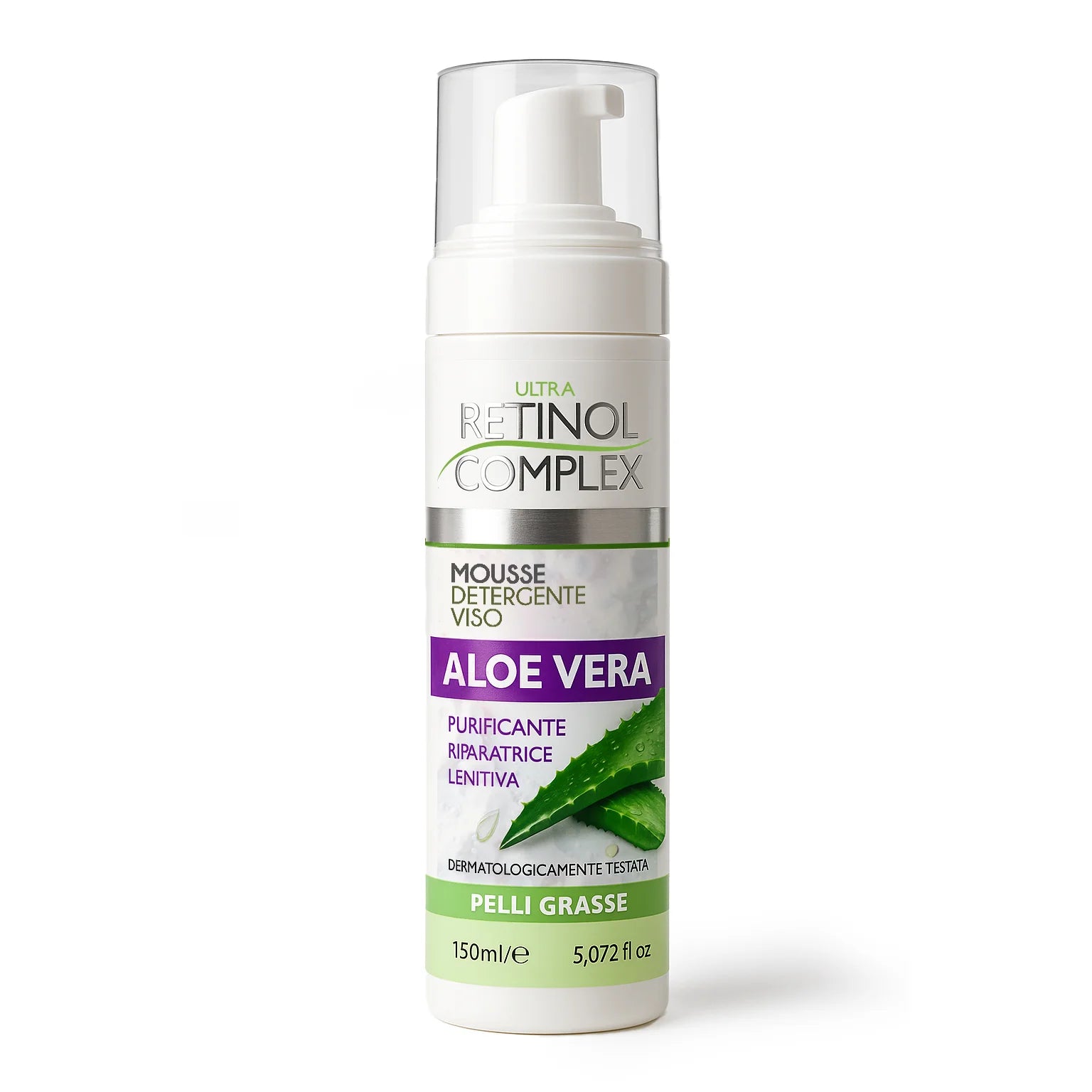 RETINOL COMPLEX MOUSSE DETERGENTE VISO ALOE VERA PELLI GRASSE 150ml