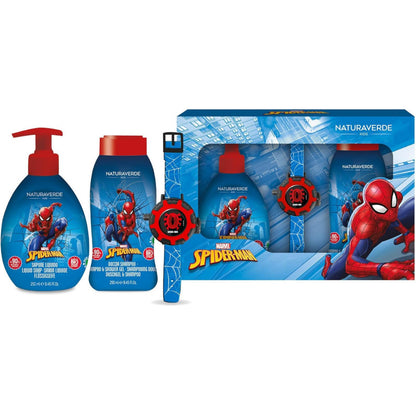 SPIDERMAN CONFEZIONE DOCCIA SHAMPOO + SAPONE MANI  + PROIETTORE OROLOGOIO