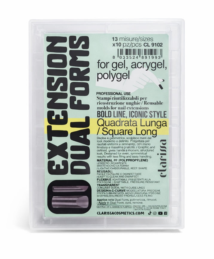 CLARISSA EXTENSION DUAL FORM QUADRATA LUNGA 13 MISURE 130pz