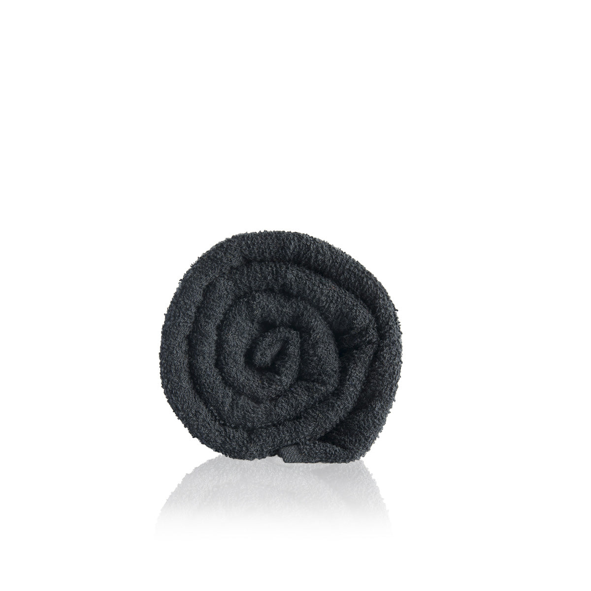 ASCIUGAMANO IN SPUGNA NERO IN COTONE
