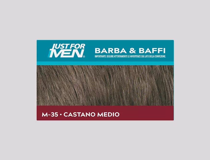 JUST FOR MEN Kit Colorazione Senza Ammoniaca per Barba e Baffi
