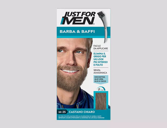 JUST FOR MEN Kit Colorazione Senza Ammoniaca per Barba e Baffi