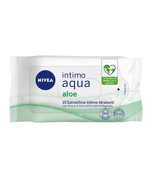 NIVEA SALVIETTINE INTIME IDRATANTI AQUA ALOE 15pz