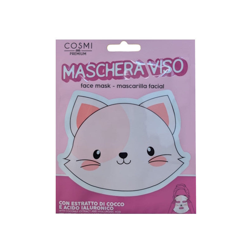 COSMI MASCHERA VISO IN TESSUTO GATTINO