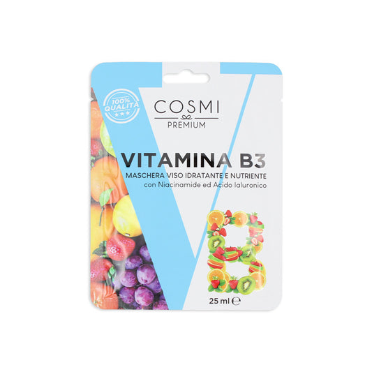 COSMI MASCHERA VISO IN TESSUTO CON VITAMINA B3 25ml