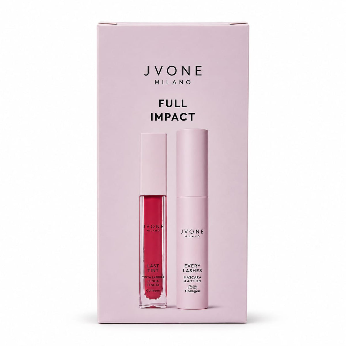 JVONE MILANO FULL IMPACT KIT 2PZ MASCARA EVERY LASHES + LAST TINT 111