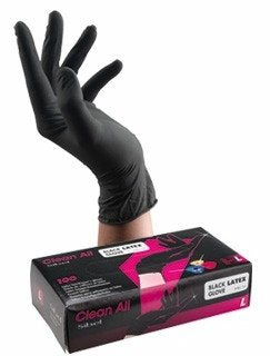 GUANTI LATTICE NERO BOX x 100 MEDIUM ART.093800155