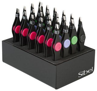 PINZETTA NERA GOMMINI COLORATI CONF.24PZ- ART.0001825