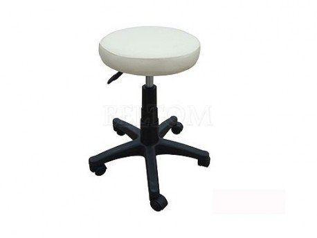 SGABELLO PEDICURE MANICURE SENZA SCHIENALE PANNA