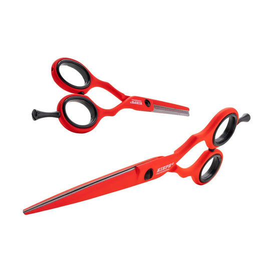 SET FORBICI TAGLIO + SFOLTIRE 5,5cm COLORATE